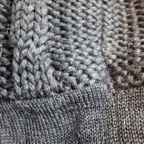 Babydoll  Cable Knit Dress Jumper Size M Empire Waist Chunky Cable Knit on Top - Picture 7 of 16